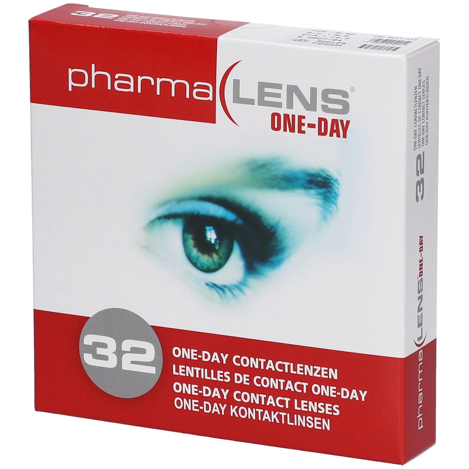 pharmaLENS® One-Day Lentilles de contact journalières -8.00