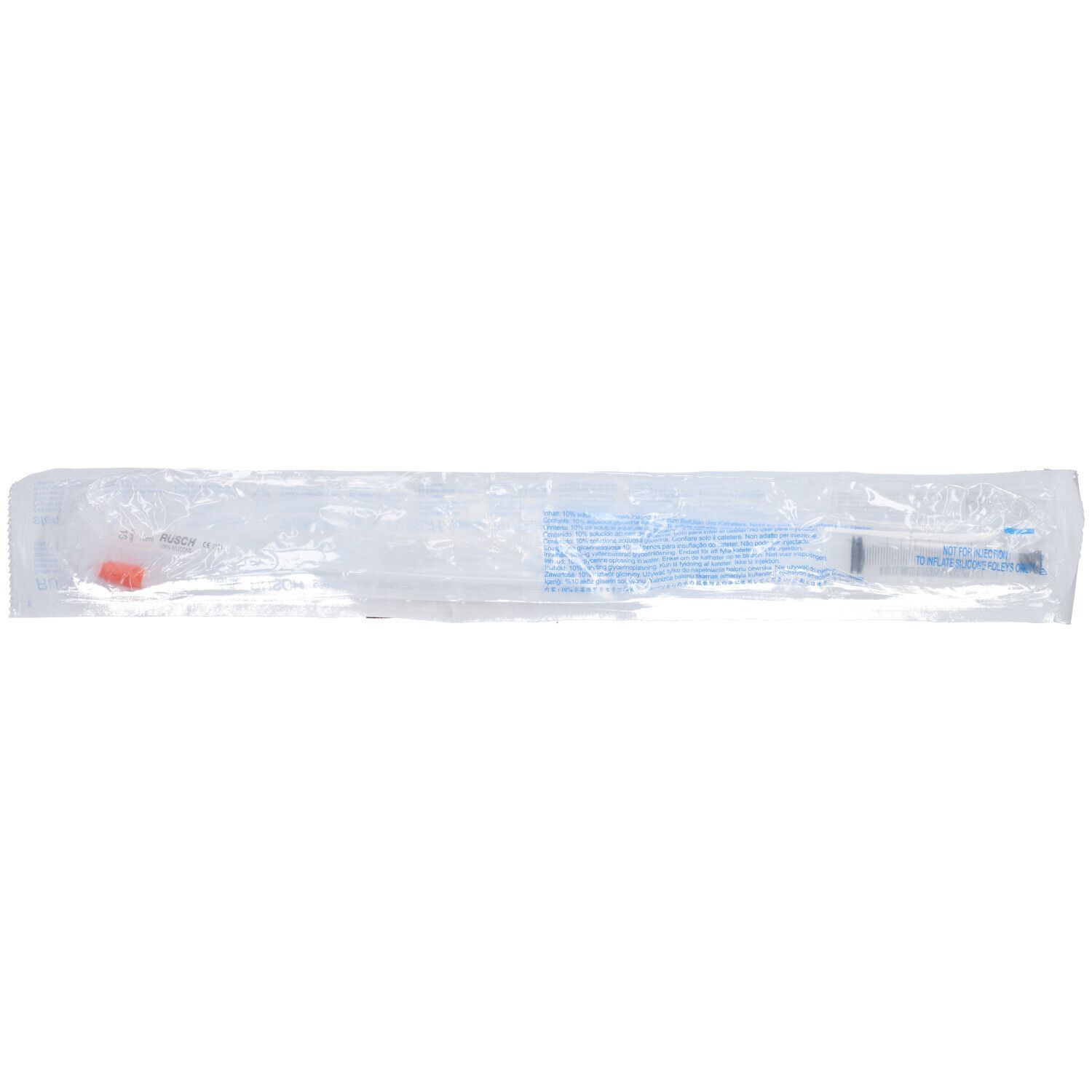 Rüsch Care® AquaFlate Glycerine Brillant Cathéter à ballon + Seringue Ch16