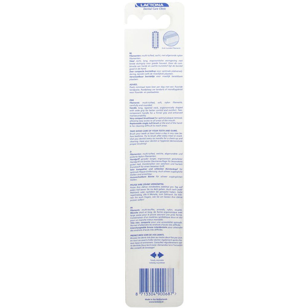 Rückseite der Blisterverpackung mit Produktinformationen und Barcode.