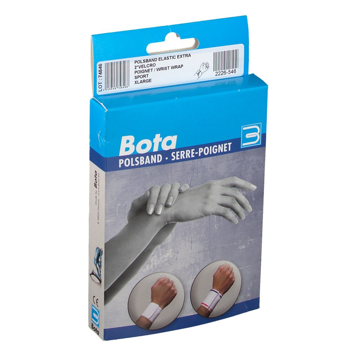 Bota Serre-Poignet Extra Velcro Double Sport Taille XL