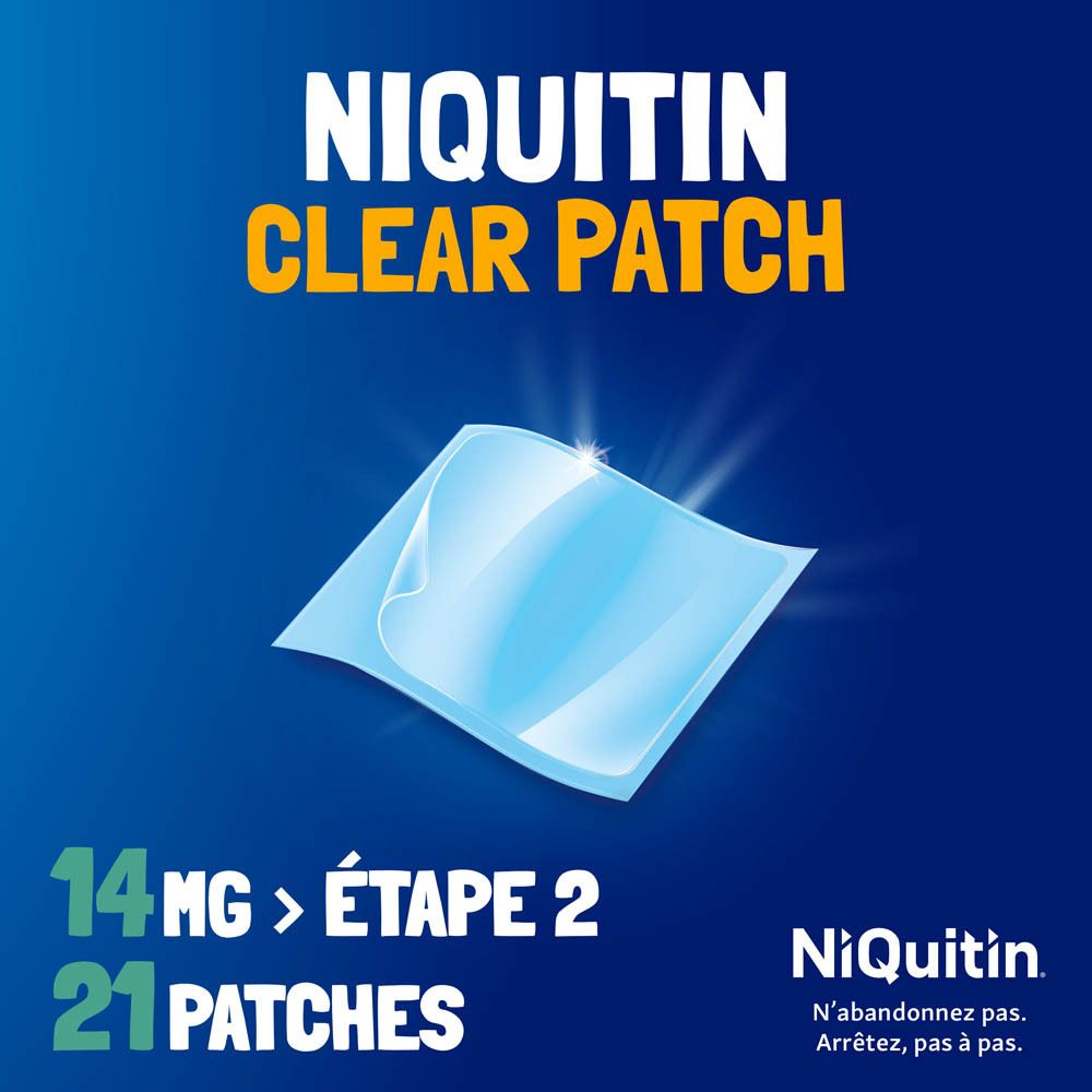 Femme avec patch transparent sur le bras. Texte: PATCH TRANSPARENT POUR UNE APPLICATION DISCRÈTE.