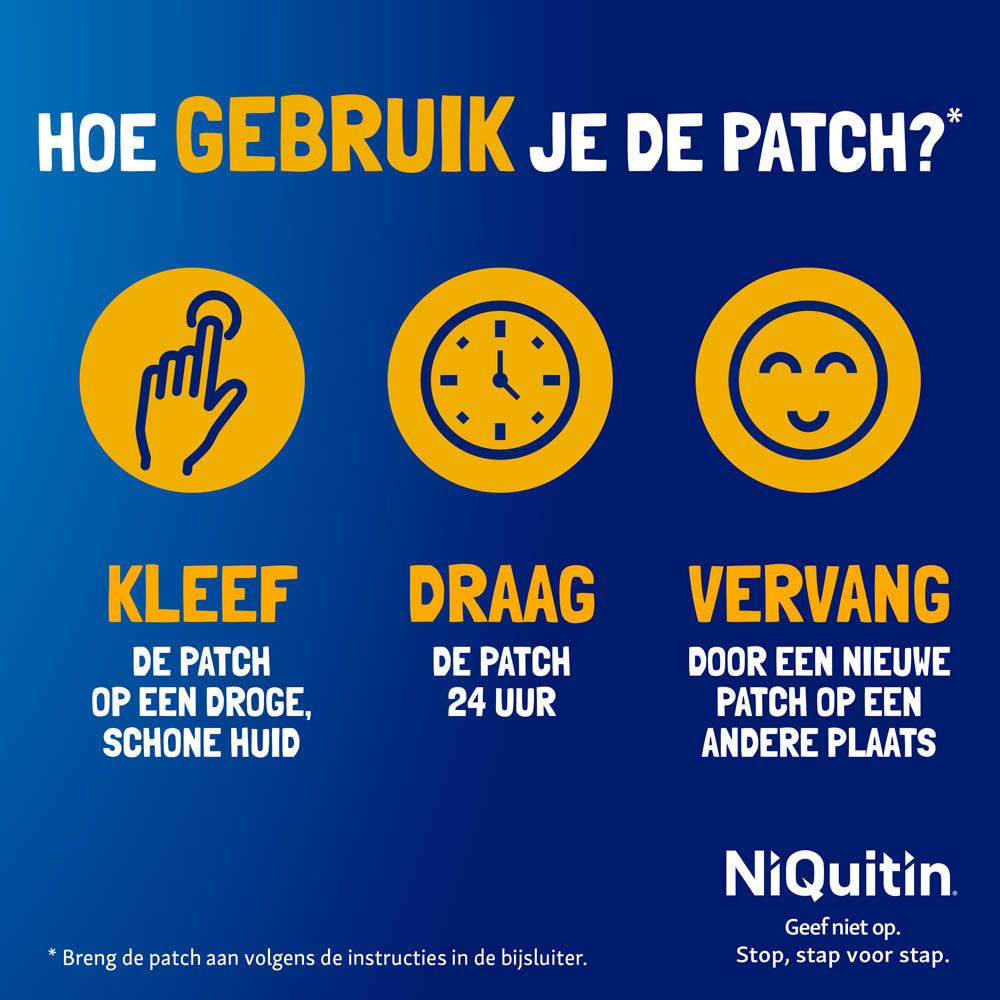 Arm met transparante pleister. Tekst: Transparante pleisters voor discreet gebruik.