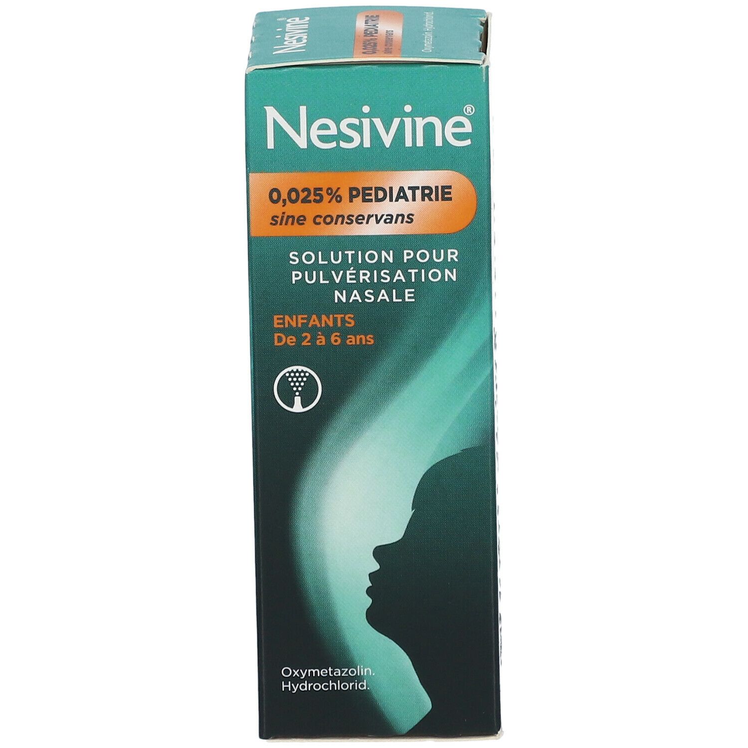 Nesivine 0,025% pediatrie neusspray zonder bewaarmiddelen. Voor kinderen van 2 tot 6 jaar. Oplossing voor neusverstuiving.