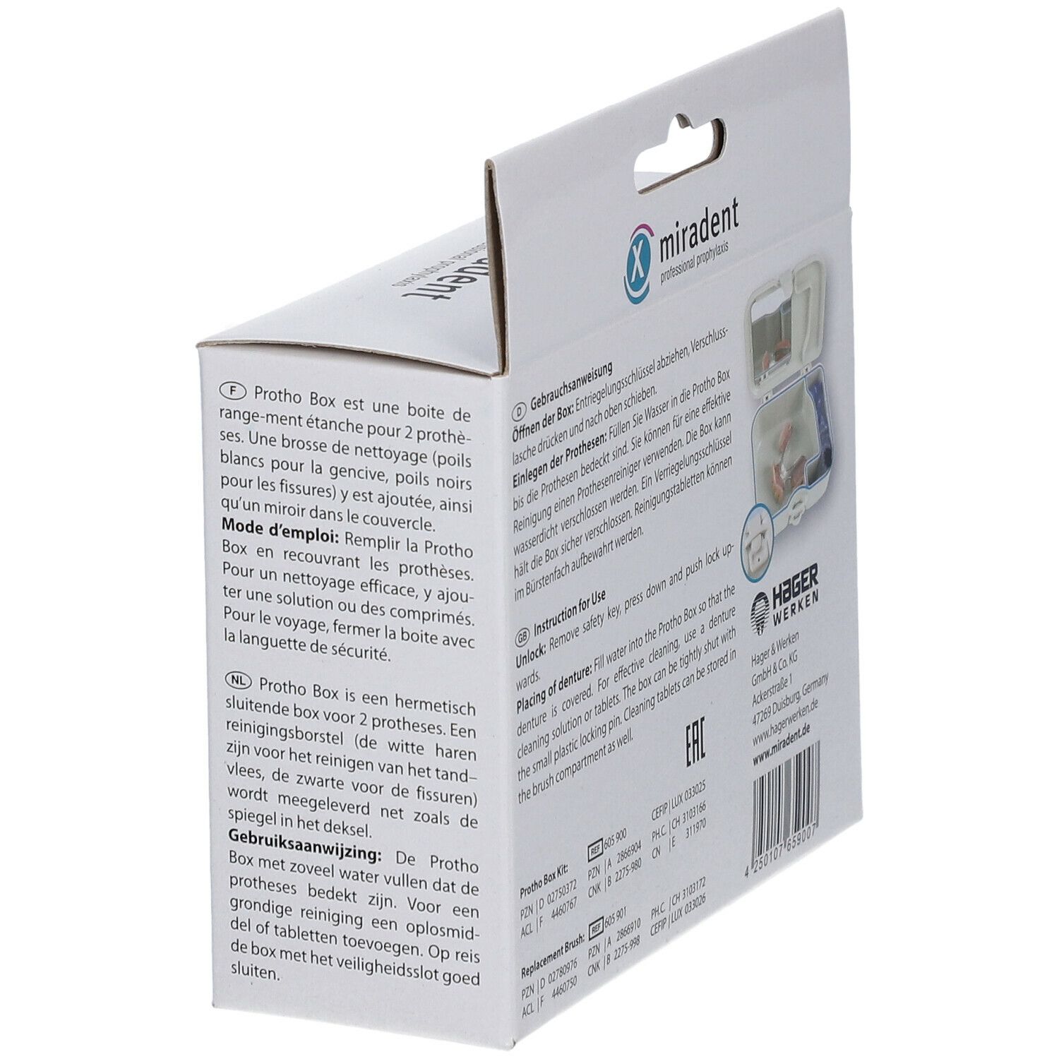 Box mit Produktinformationen. Enthält eine Abbildung des Produkts und Informationen zur Anwendung.