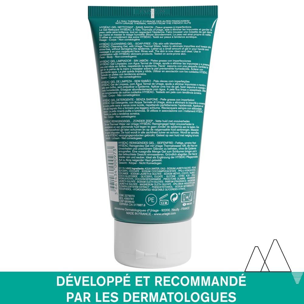Gamme de produits Uriage Hyséac. Gel nettoyant, sérum, 3-Régul, crème. Pour peaux grasses à tendance acnéique.