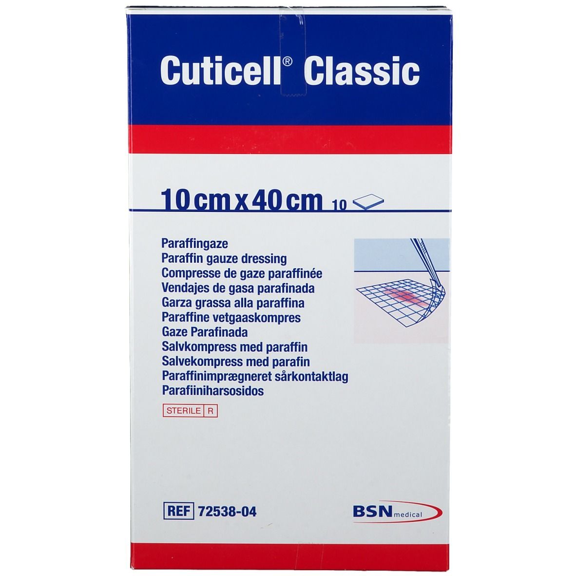 Cuticell® Classic Compresse de gaze parafinée 10 X 40 cm