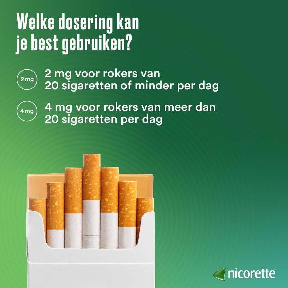 Bureau met kauwgomverpakking. Nicorette Freshmint 2mg kauwgom.