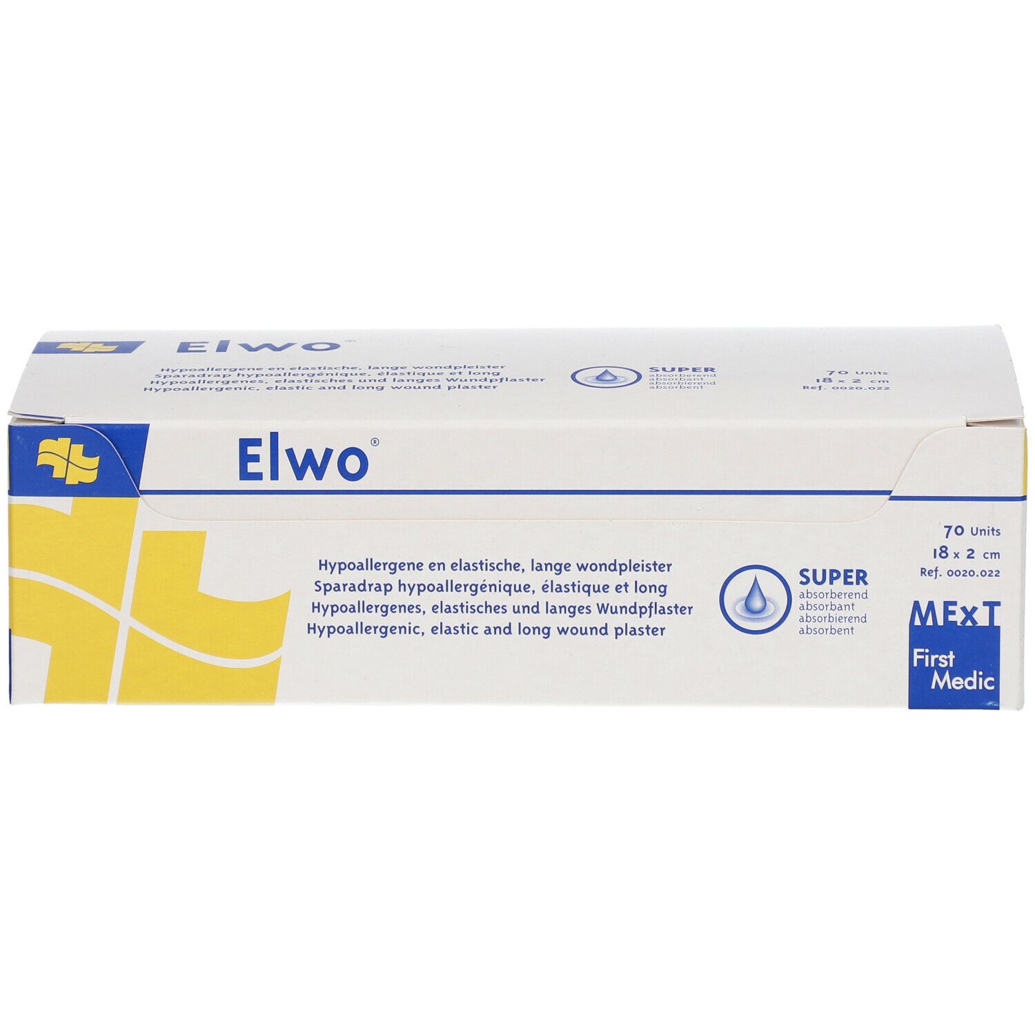Elwo® elastisches und hypoallergenes Wundpflaster 18 x 2 cm