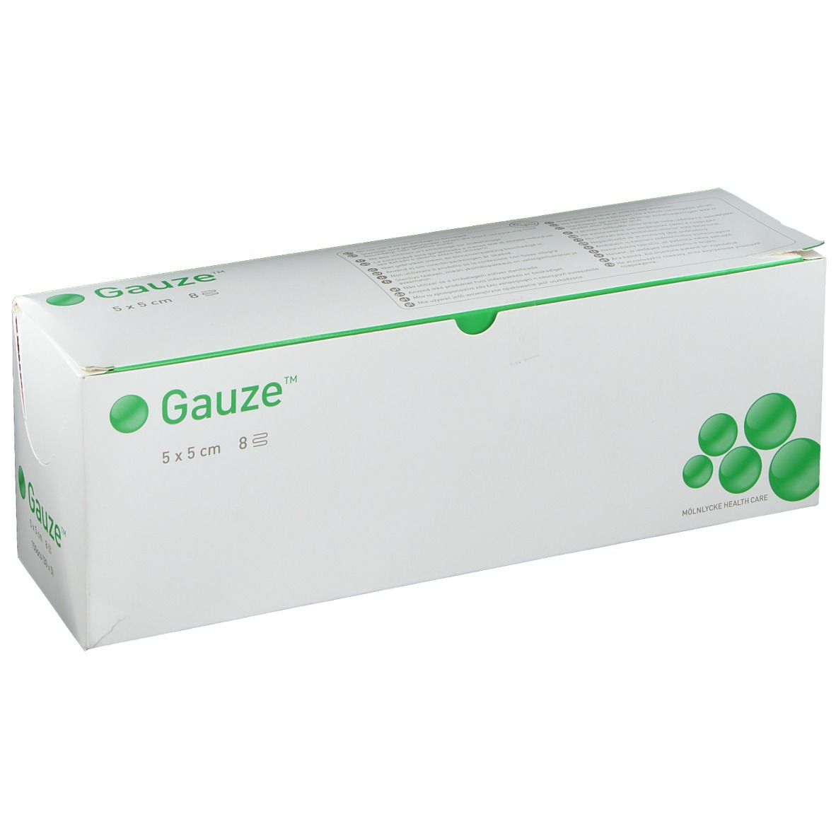 Molnlycke Gauze™ Compresses de gaze non-stériles 8 couches 5 x 5 cm