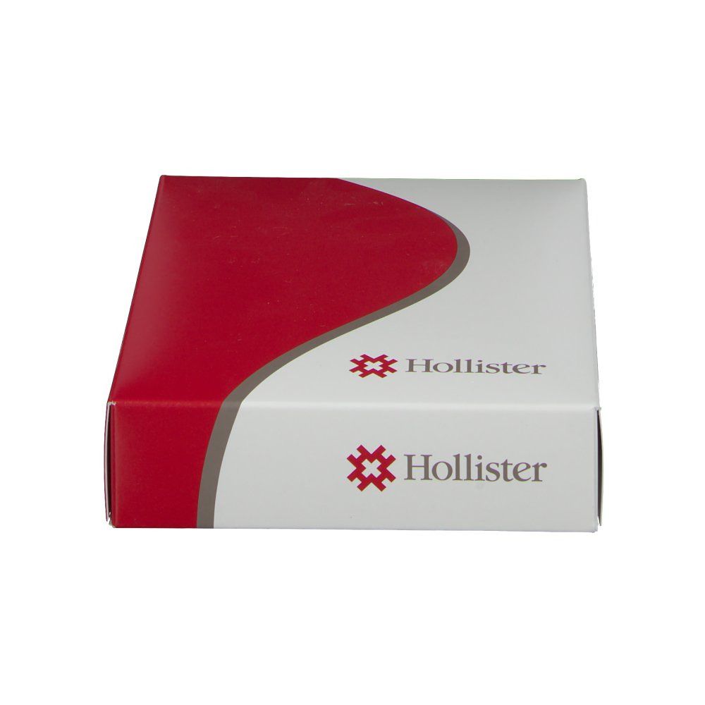 Kartonverpackung, weiß-rot. Marke Hollister. Logo wiederholt.