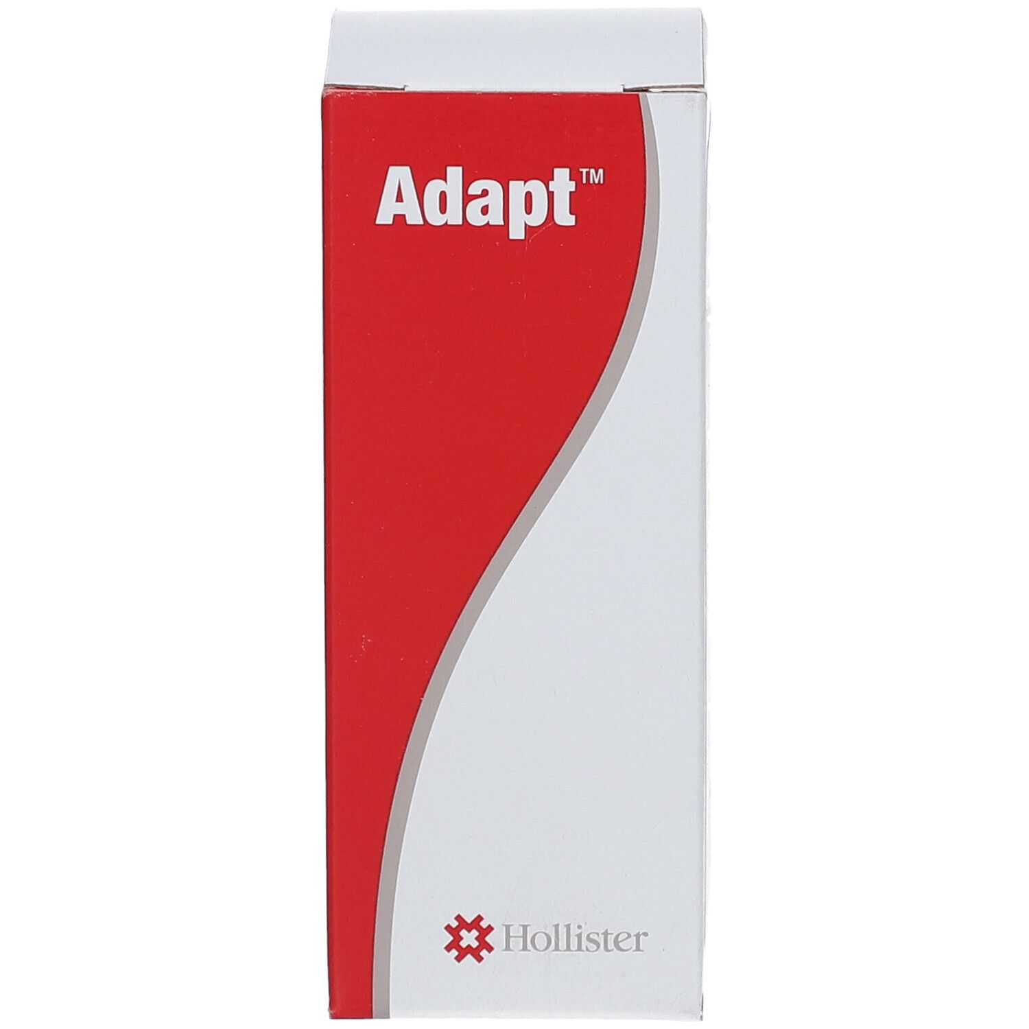 Witte doos met rode accenten. Opschrift "Adapt" en "Hollister".
