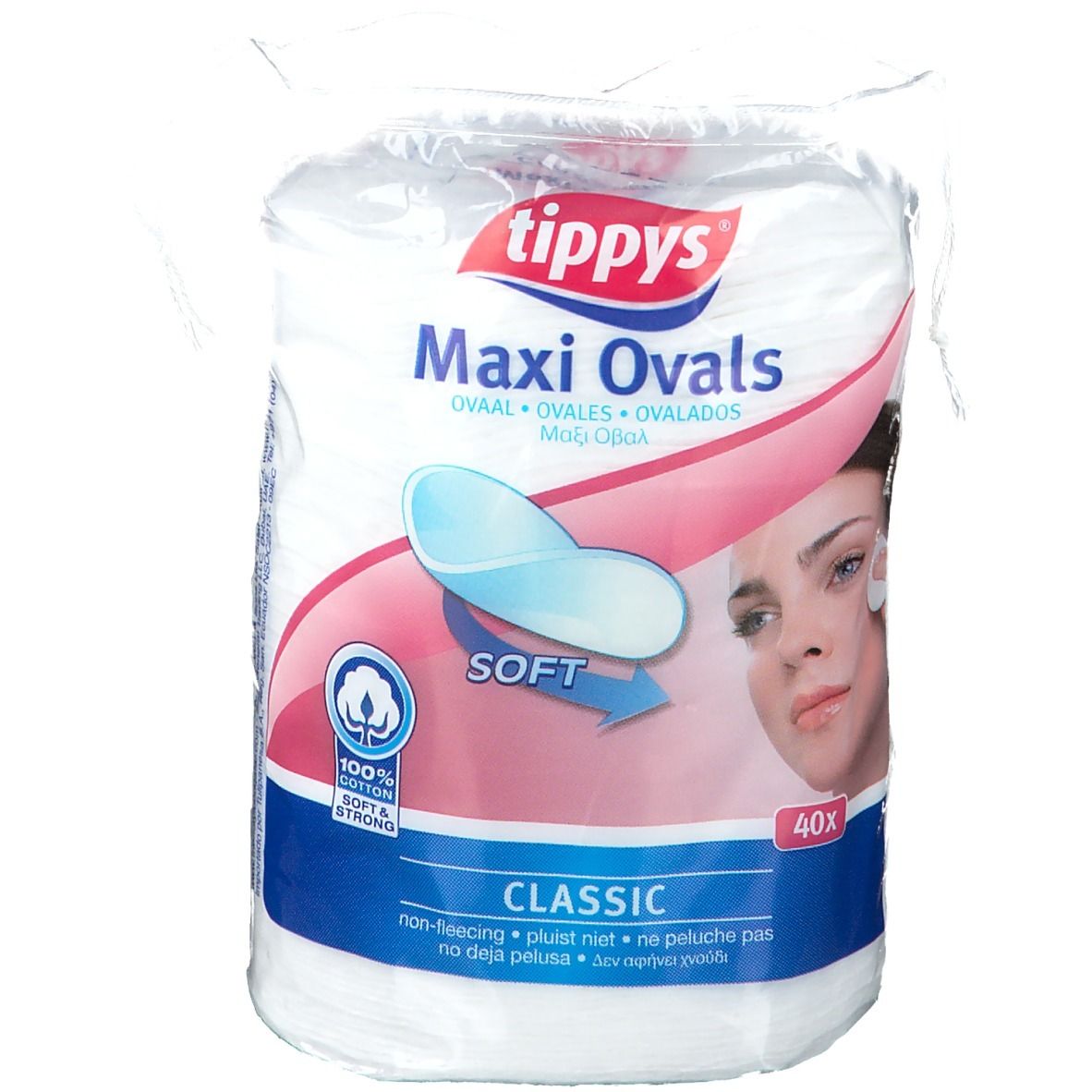 Tippys Maxi Pads Disques Coton Ovale