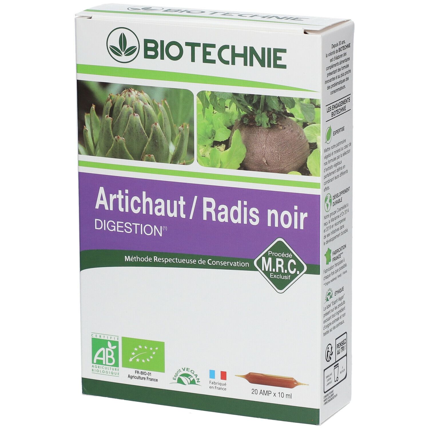 Biotechnie Artichaut-Radis Noir Bio