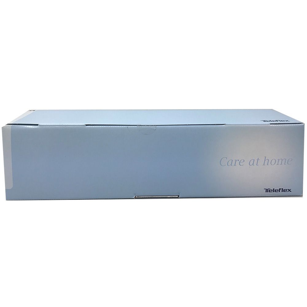 Hellblaue Produktverpackung mit Aufschrift "Care at home" und Teleflex-Logo. Rechteckige Form.