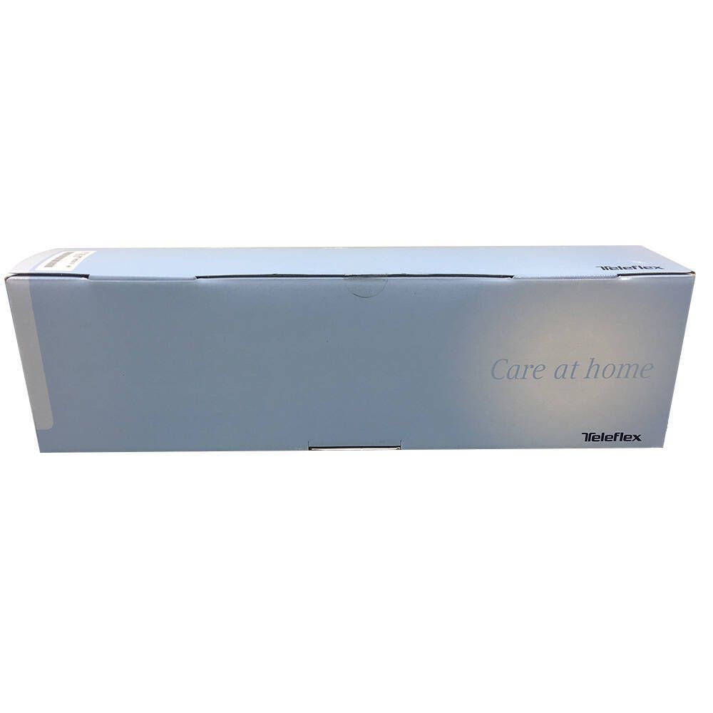 Emballage bleu clair avec "Care at home" et logo Teleflex. Boîte avec informations sur le produit.