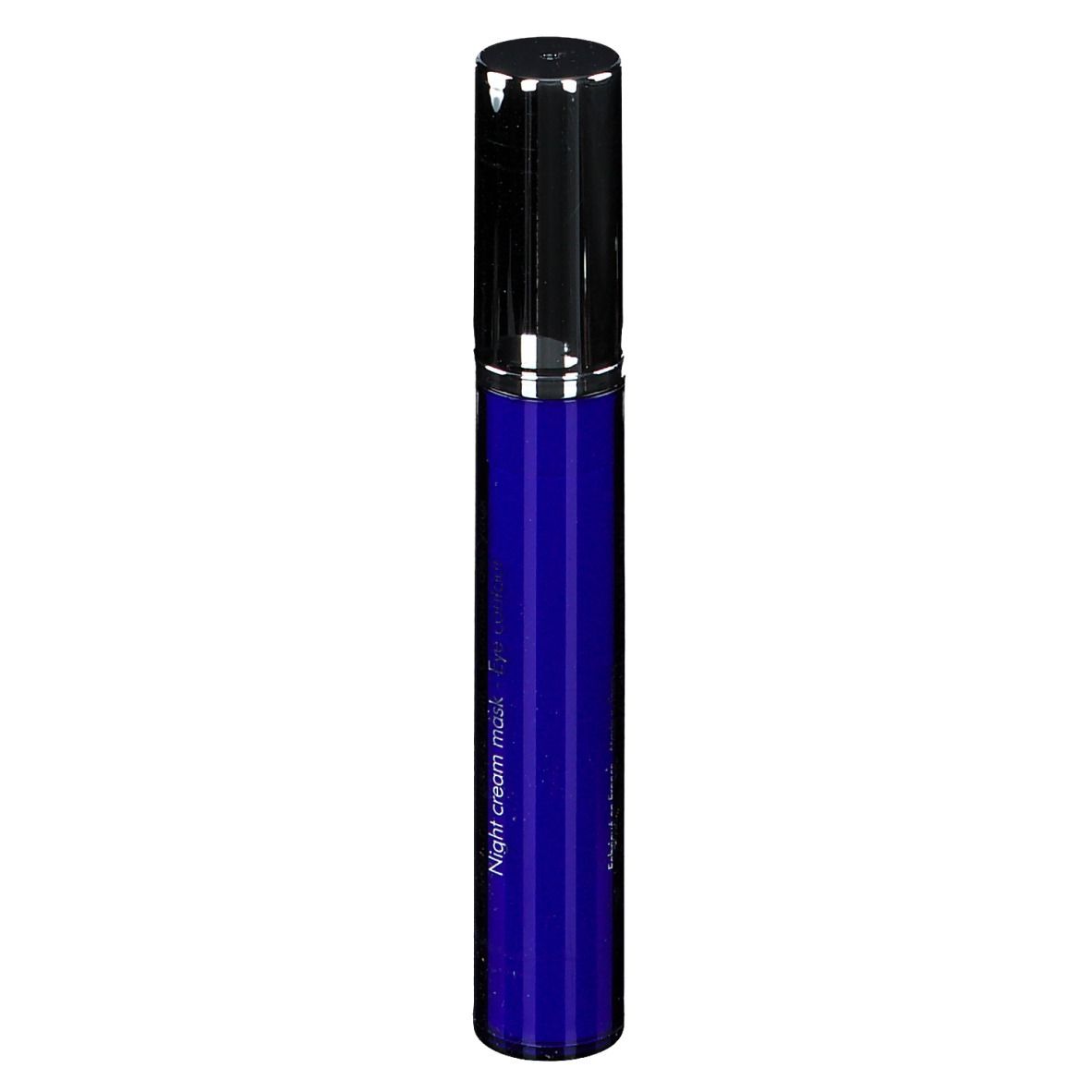 Tube bleu et noir. Inscription : Night cream mask. Bouchon noir. Orientation verticale.