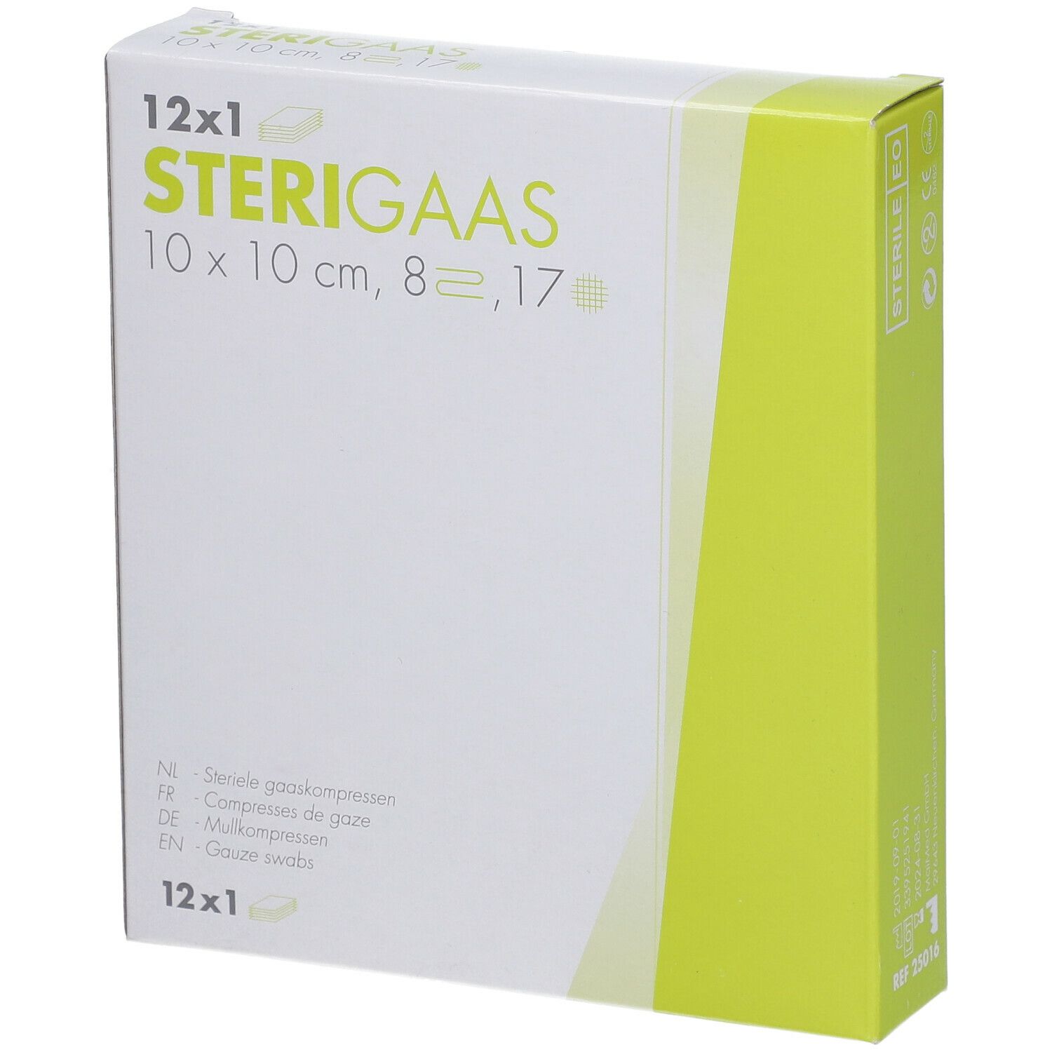 Sterigaas Compresses 8 plis 10 x 10 cm