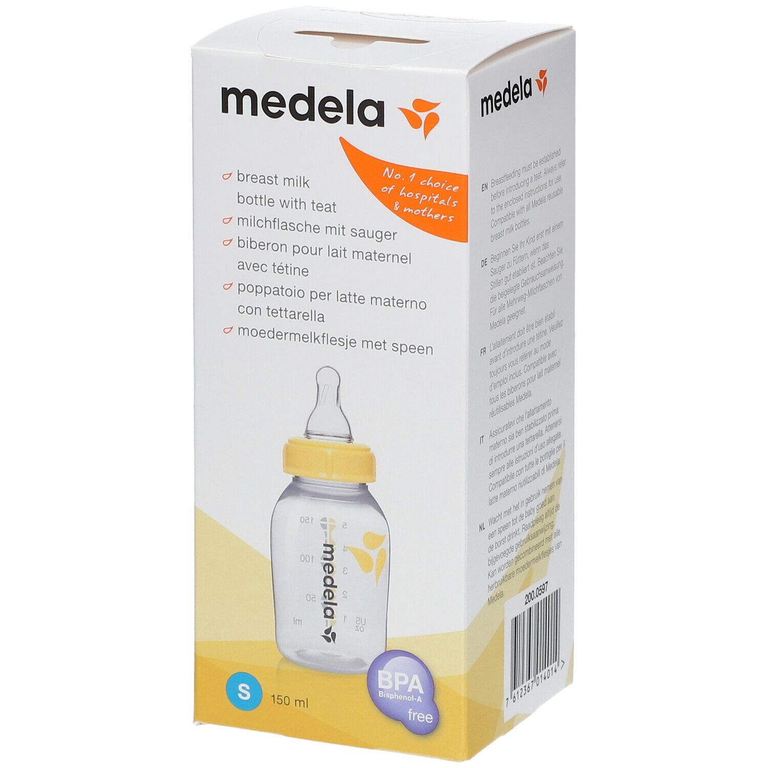 Medela Biberon pour lait maternel avec tétine 150 ml 1 pc(s) - Redcare  Pharmacie