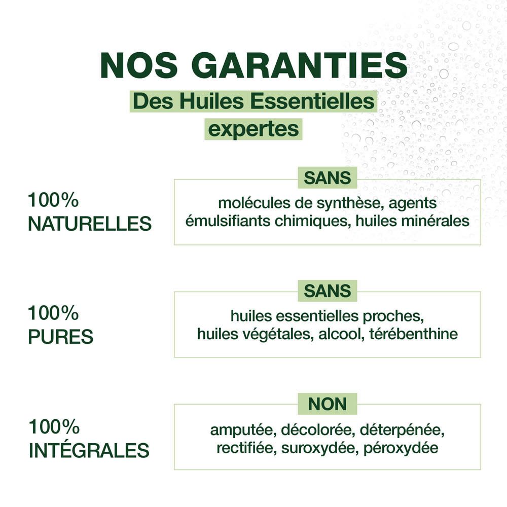 Panneau publicitaire avec informations d'utilisation. Marque Pranarôm, texte et logo. Design vert et blanc.