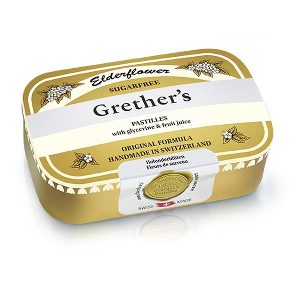 Grethers Pastilles Elderflower Sans Sucre