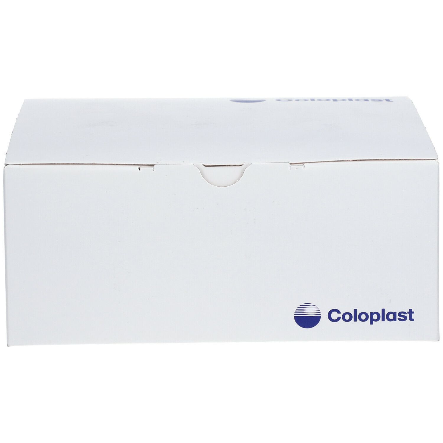 Boîte blanche avec logo Coloplast. Emballage fermé.