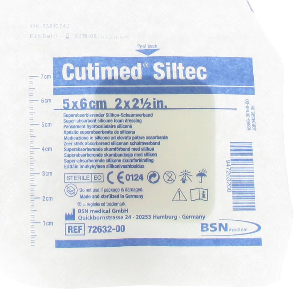 Cutimed Siltec Cp Steril 5,0X 6,0Cm 7263200