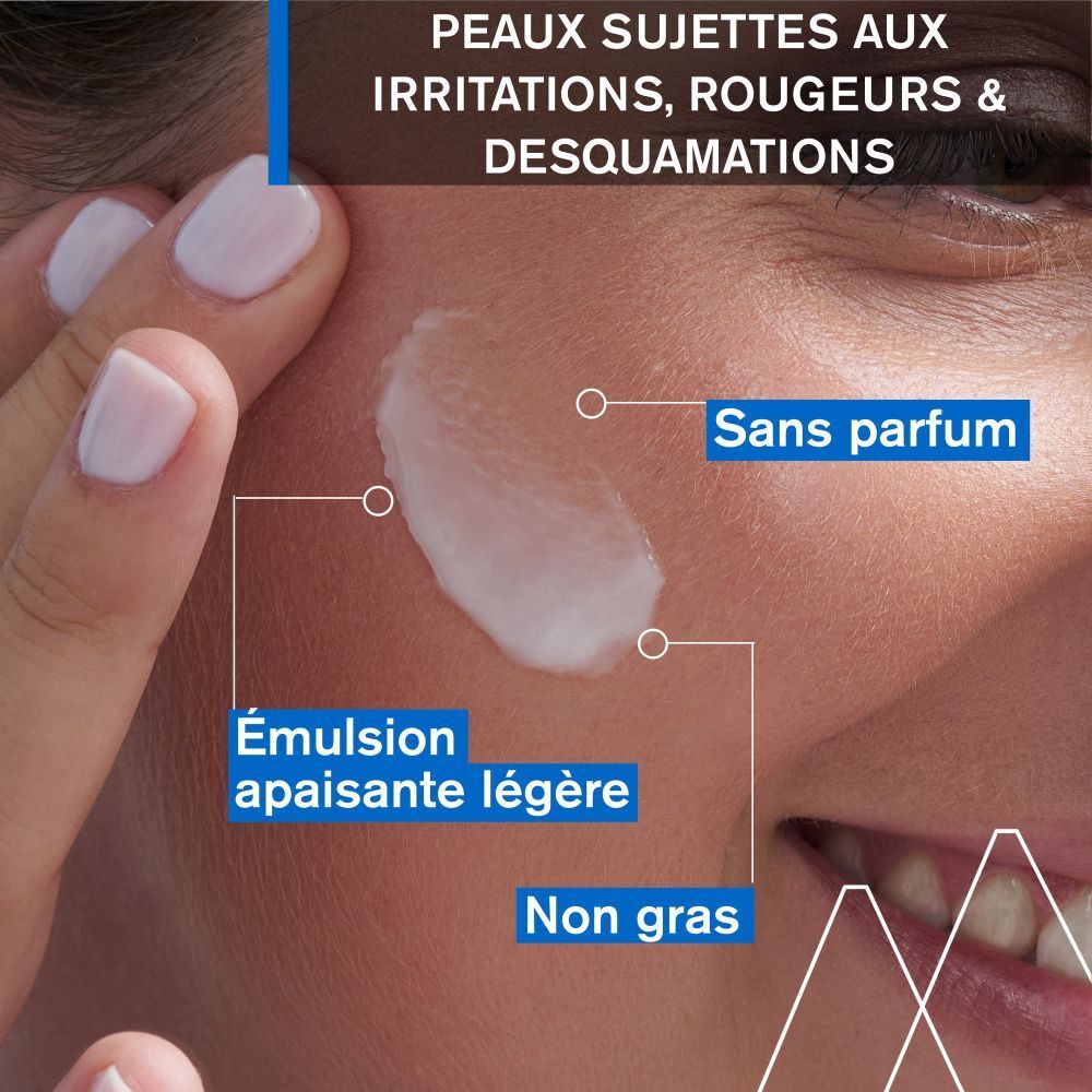 Dos du tube Uriage DS Emulsion. Texte: DS Emulsion apaisante régulatrice. 40ml. Fabriqué en France.