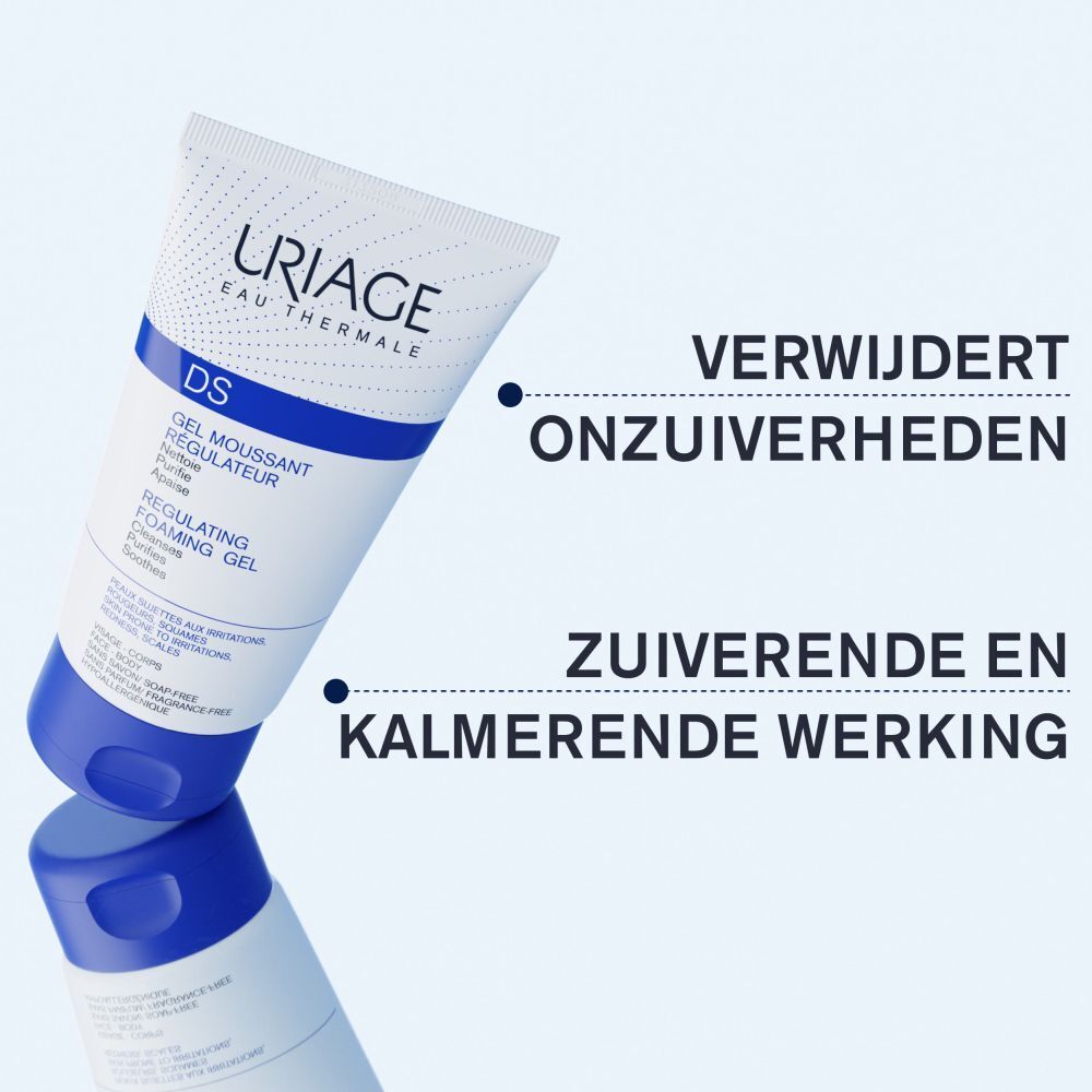 Achterkant Uriage DS verpakking. Tekst: Gebruiksaanwijzing in meerdere talen.