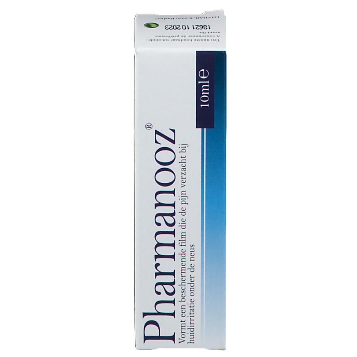 Boîte Pharmanooz, 10 ml. Texte en néerlandais et français. Fond blanc.