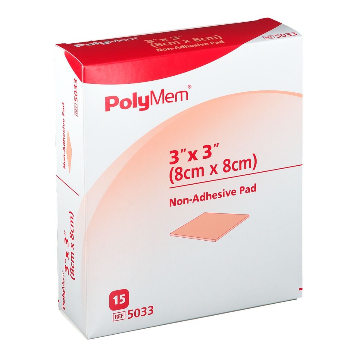 PolyMem Pansement non-adhesif 8 cm x 8 cm