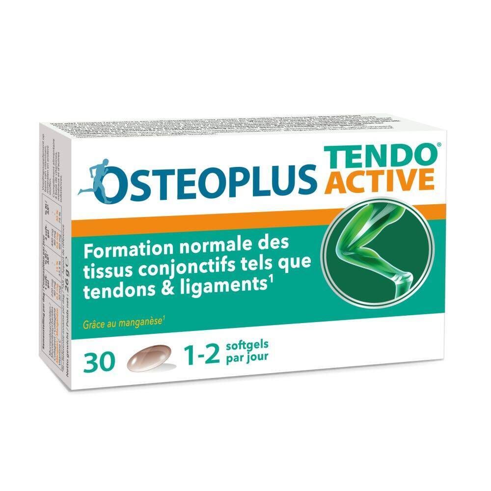 Fruits et légumes sur fond blanc. Texte: Osteoplus, pour continuer à bouger en toute liberté.