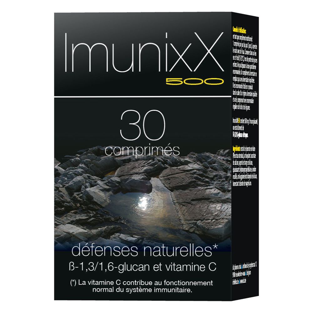 Boîte noire Imunixx 500, 30 comprimés. Défenses naturelles. B-1,3/1,6-glucan.
