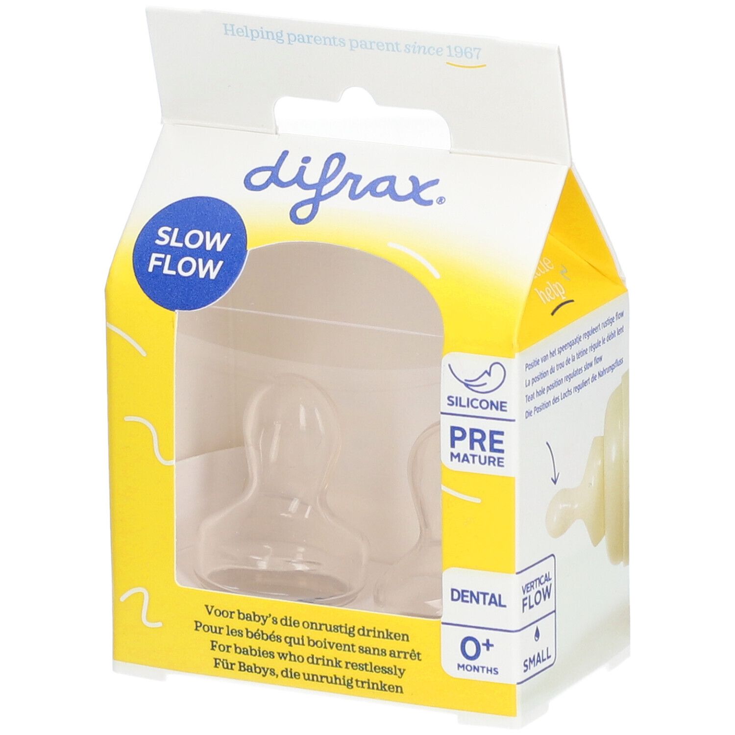 Difrax Soft Zuigspeen Plat S 2 St Sauger