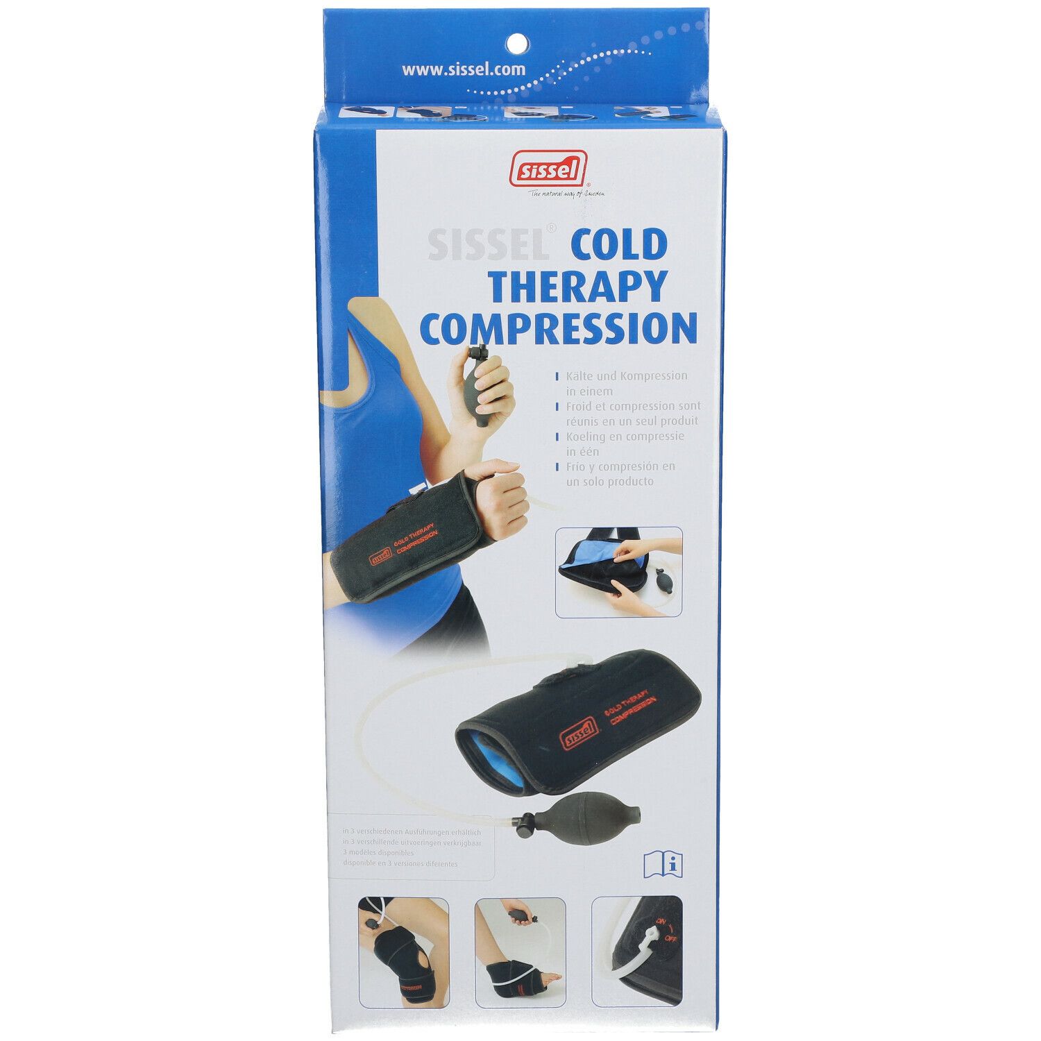 Emballage Sissel Cold Therapy Compression. Illustration du produit et illustrations.