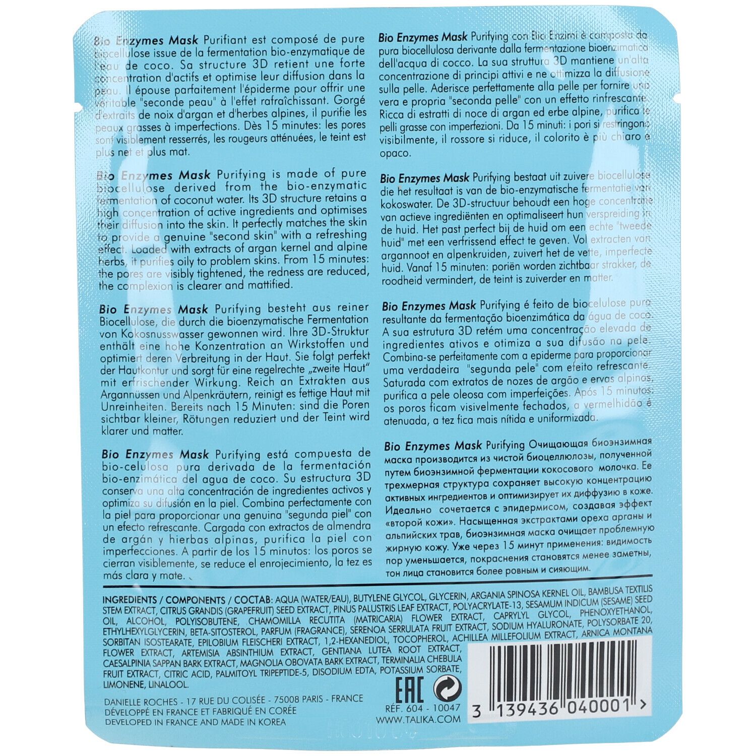 Talika Bio Enzymes Mask Purifying
