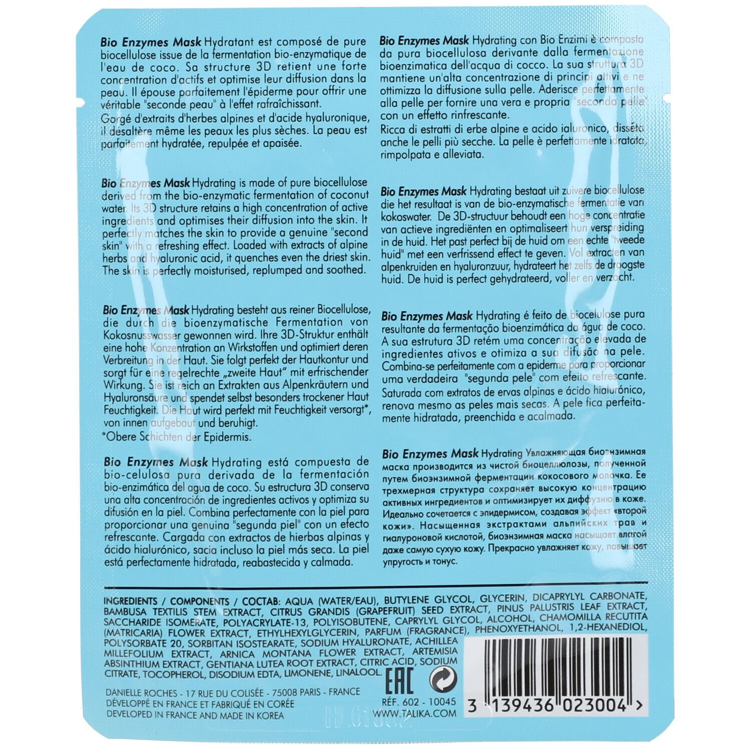 Talika Bio Enzymes Mask Hydrating