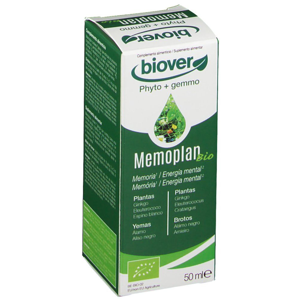 Groene productverpakking met productnaam en logo. Bevat informatie over ingrediënten en volume. Bio-certificering.