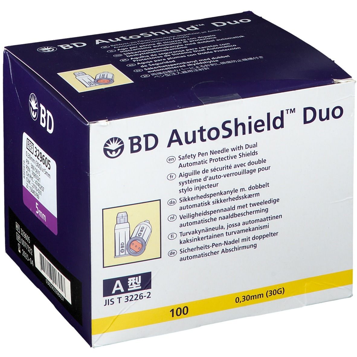 BD AutoShield™ Duo Aiguilles sécurisées 0,30 mm (30G) x 5 mm