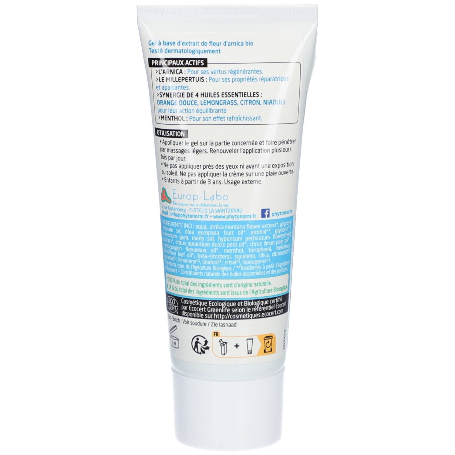 Phytonorm® Gel Arnica Bio 50 ml Gel(S) view 2