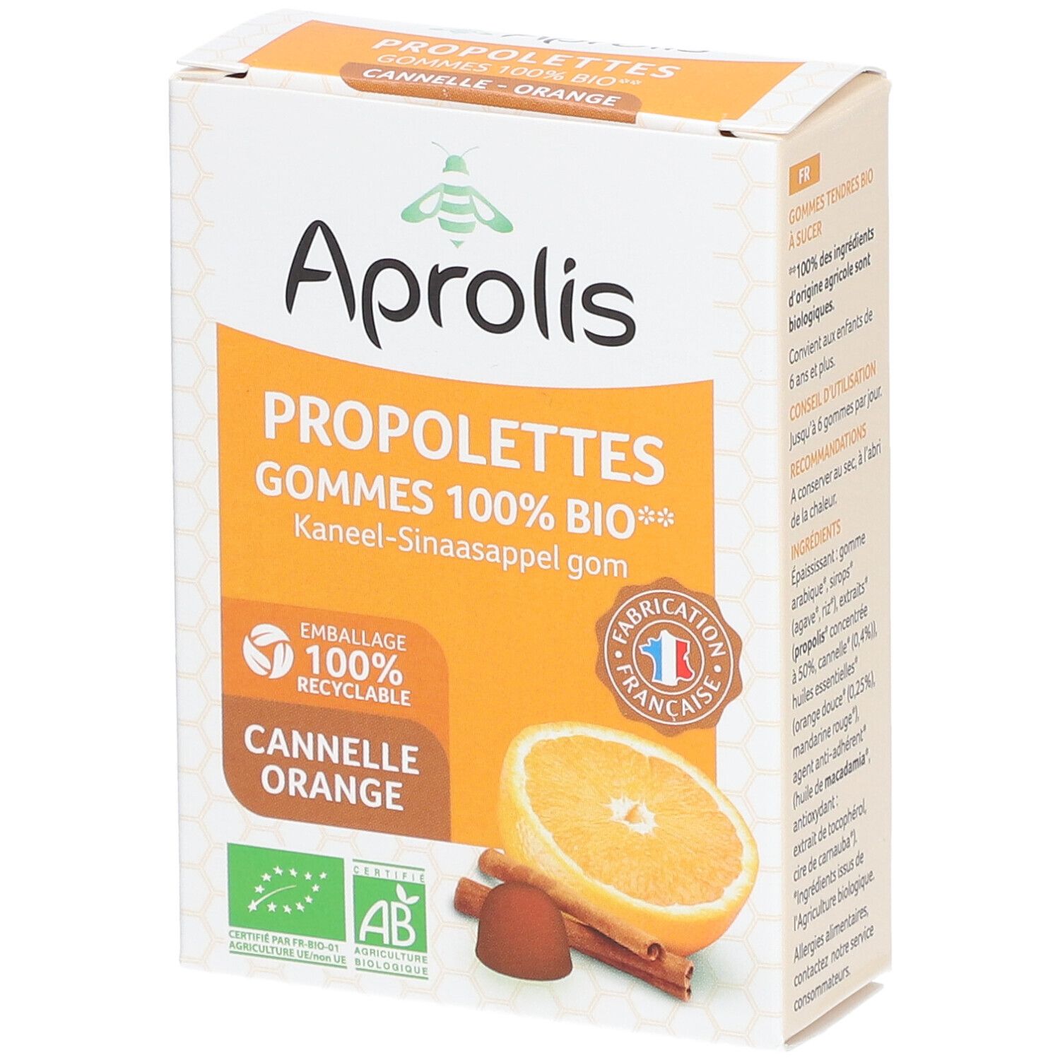 Aprolis® Propolettes 100% BIO Cannelle-Orange