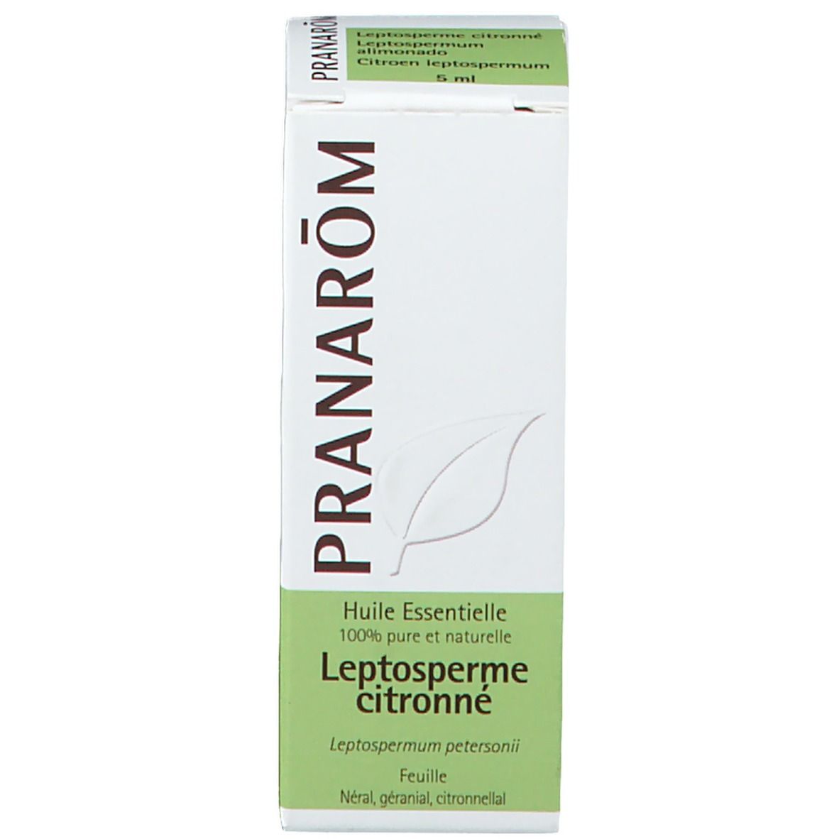 Emballage produit. Boîte avec nom et informations. Marque PRANAROM.