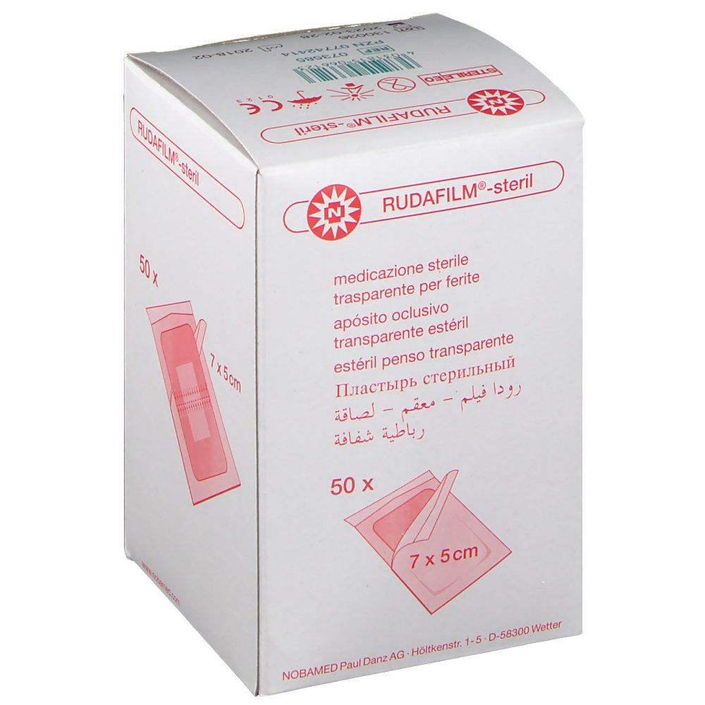 NOBA Rudafilm® Inselpflaster steril 7 cm x 5 cm 50 Stück