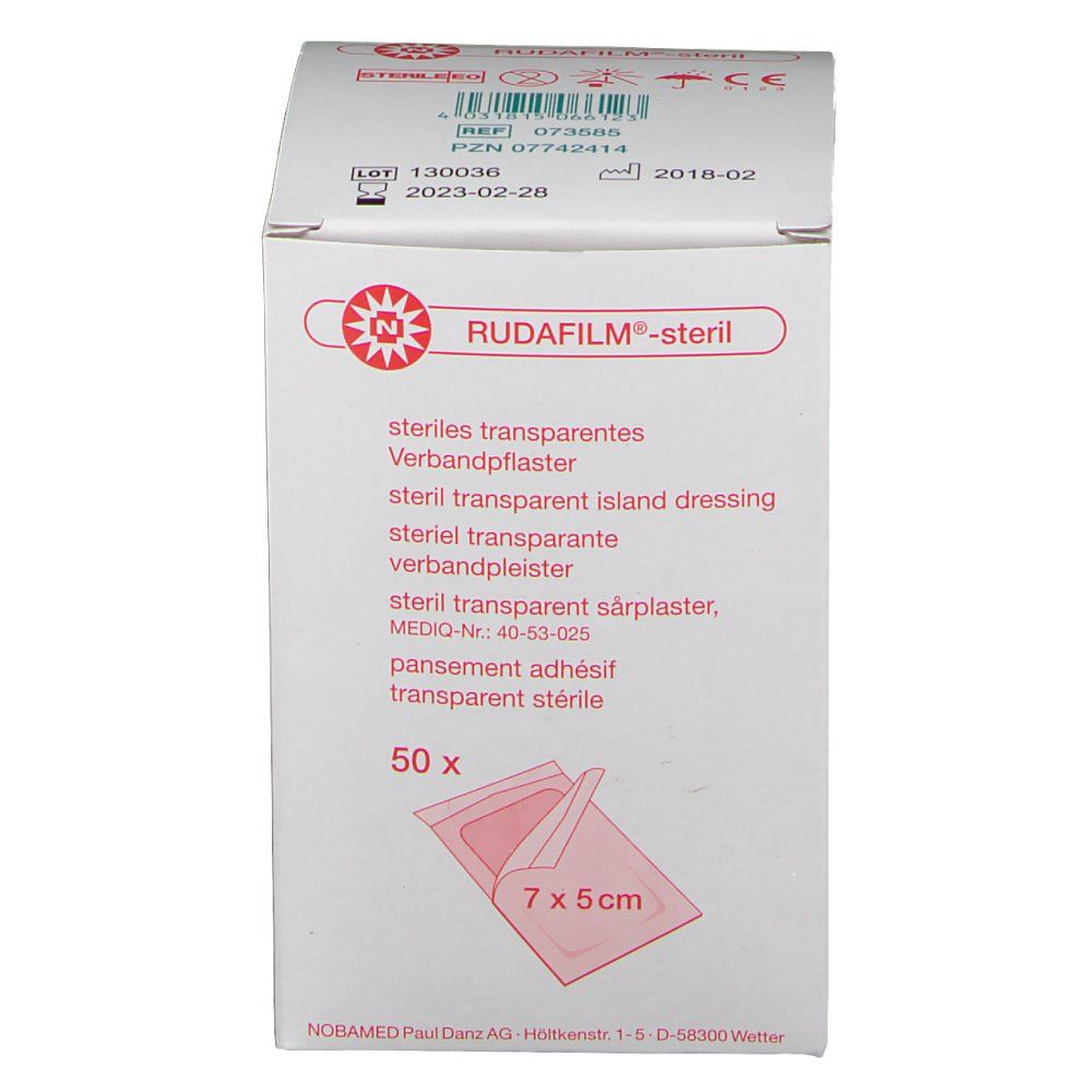 NOBA Rudafilm® Inselpflaster steril 7 cm x 5 cm 50 Stück