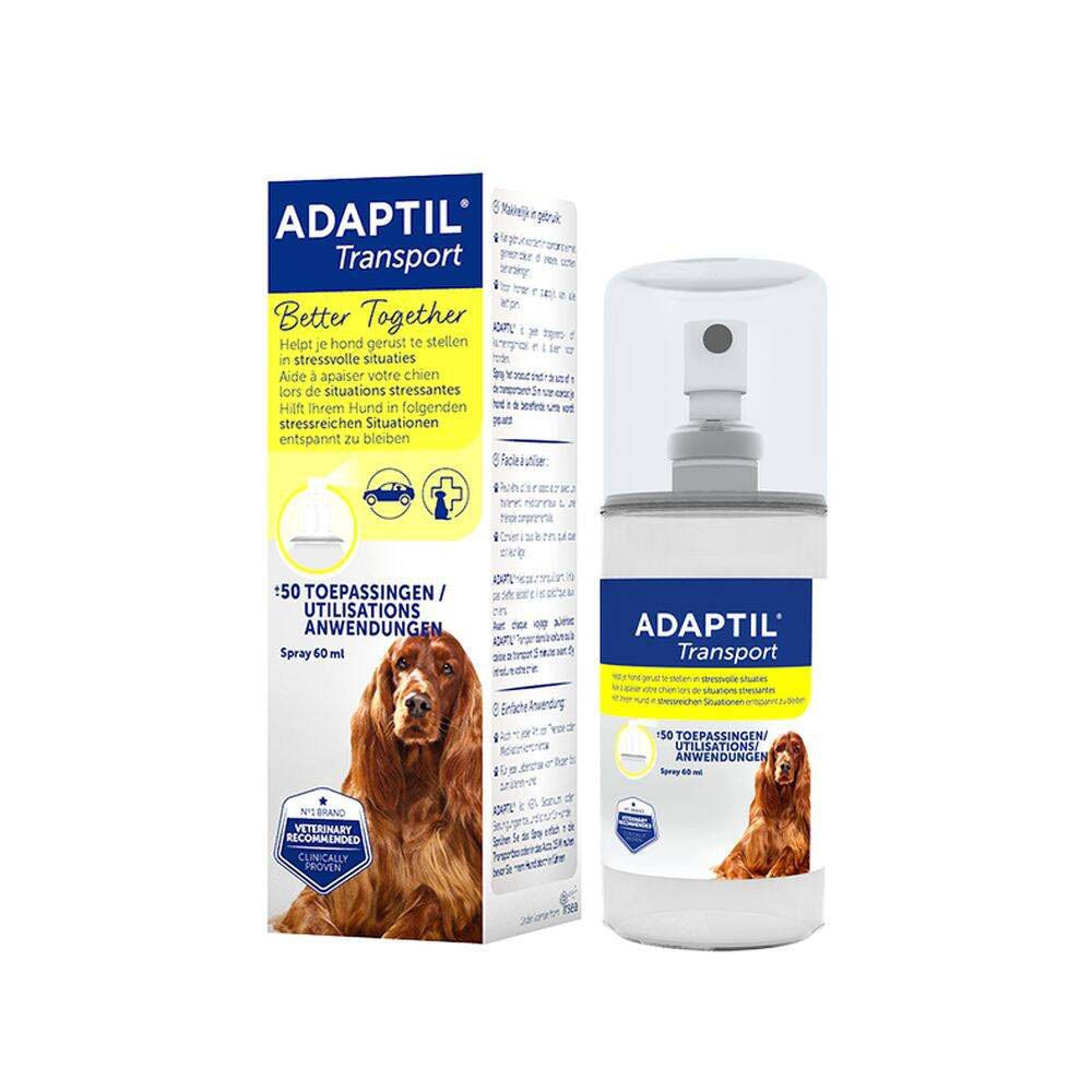 Spray ADAPTIL® Transport et flacon. Flacon avec tête de pulvérisation. 60 ml.