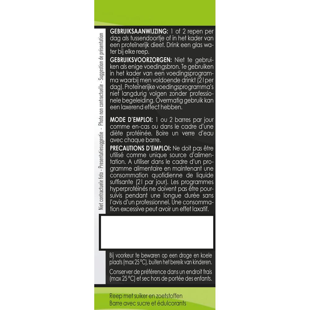 Instructions d'utilisation et précautions. Inscription : Gebruiksaanwijzing, Mode d'emploi, Precautions d'emploi.