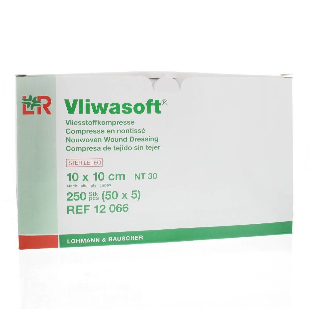 Vliwasoft® Compresse souple en nontissé 10 x 10 cm