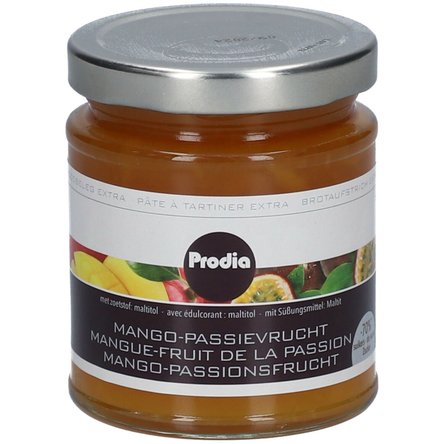 Prodia Broodbeleg Extra Mango-Passievrucht 215 g Creme