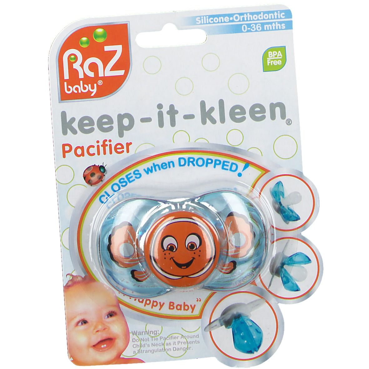 Raz baby® keep-it-kleen® Sucette Finley Fisch