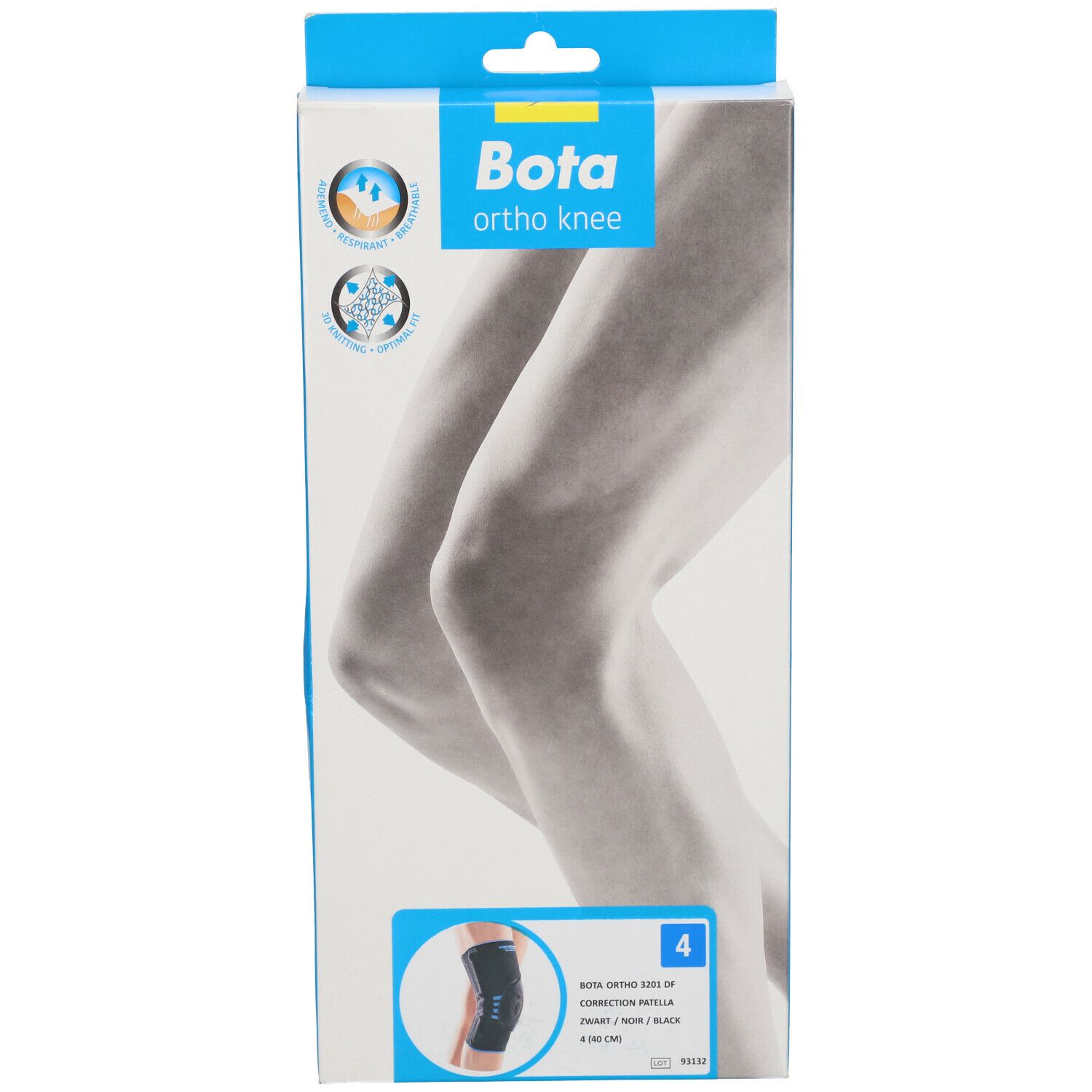 Bota Ortho DF 3201 + Patella Correct Noir Taille 4