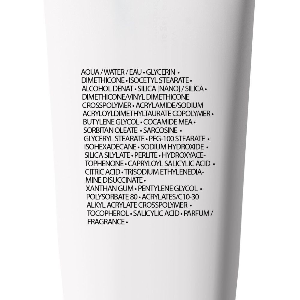 Ingrediënten van de crème. Tekst. La Roche-Posay.